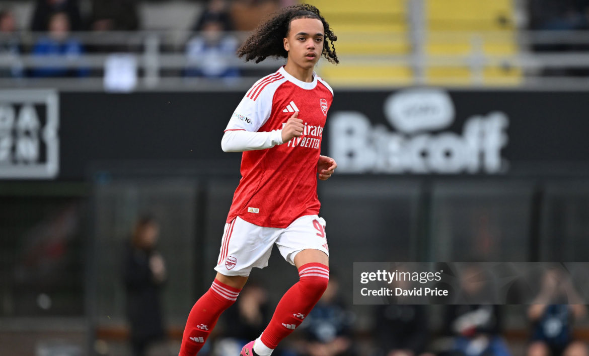 jeorgebird's tweet photo. Aged 14 years, ten months and 27 days, Jaden Maghoma is the third youngest player ever to feature for Arsenal U19s in the UEFA Youth League after Munoz and Dowman. 

Mikael Bonaventure Yetna is fifth on the list, with Salmon in fourth place. 

(Transfermarkt) https://t.co/dgRvDc9zX7