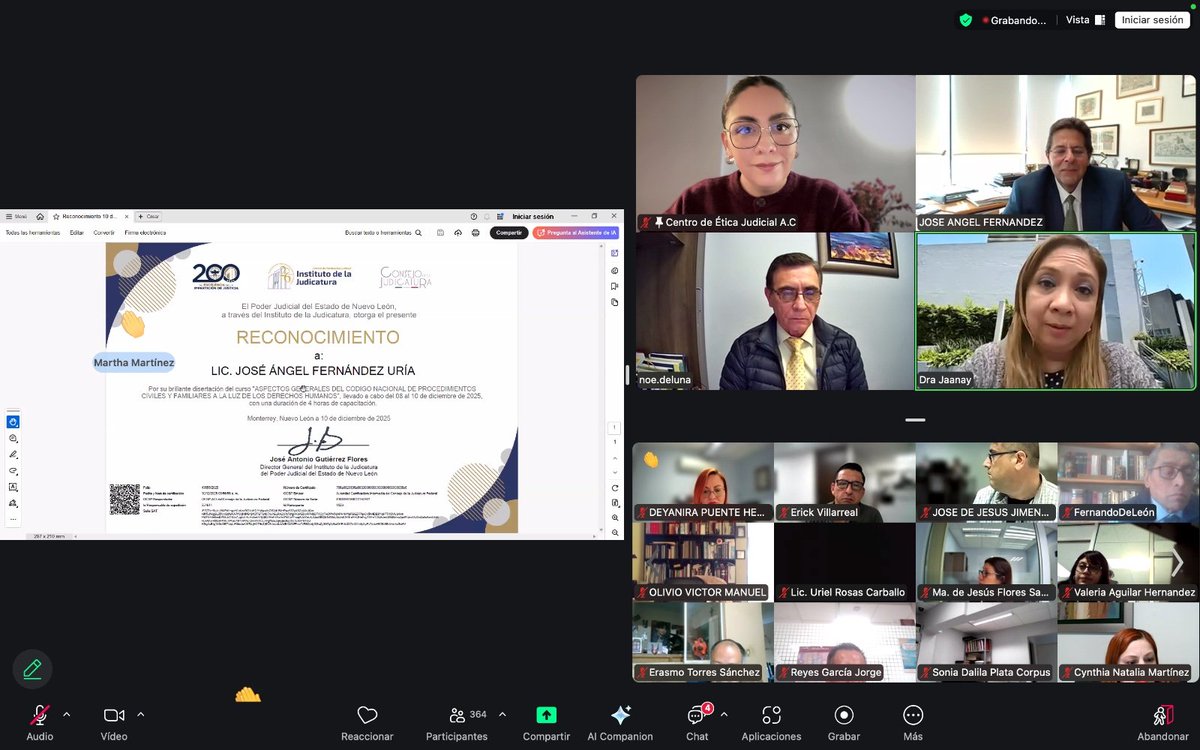 CEJ_Mx's tweet photo. 🗣️ “Falta mucho por armonizar y también por capacitarnos.” @fdezuria

Con esta reflexión cerramos nuestro curso con el @poderjudicialnl, donde se entregó un merecido reconocimiento a nuestro expositor 👏

Agradecemos a todas las personas que se conectaron por su tiempo, interés y disposición para seguir fortaleciendo sus conocimientos 🙌🧐