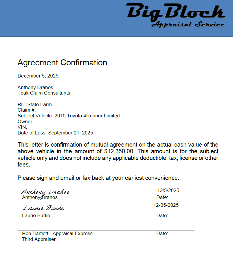 TeakClaims's tweet photo. When @StateFarm valued this 2010 Toyota 4Runner at $10,646.00. Our client wasn’t buying it, so they found us online and reached out. After negotiating with the opposing appraiser, we agreed the actual value was $12,350.00. That’s $1,704.00 more back in our client’s pocket. https://t.co/FzgzUcmxpZ
