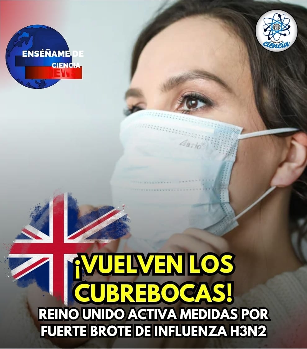 🇬🇧El sistema de salud británico encendió las alertas tras un aumento inusual de contagios de influenza H3N2. Autoridades sanitarias pidieron a la población retomar el uso de cubrebocas en espacios públicos y varios colegios aplicaron cierres preventivos debido al alto número de