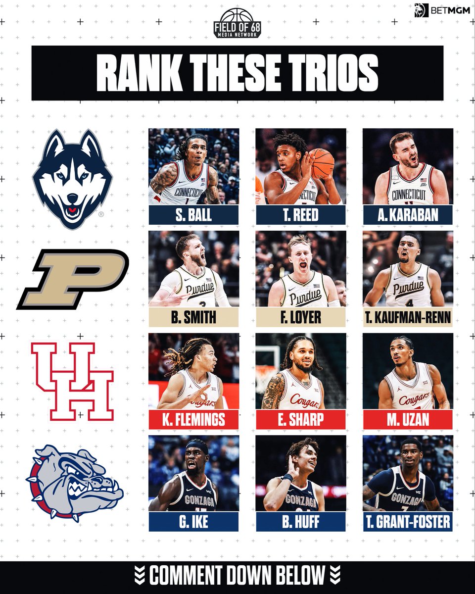 TheFieldOf68's tweet image. Who’s got the BETTER trio so far this season? 🔥

Rank ‘em 👇