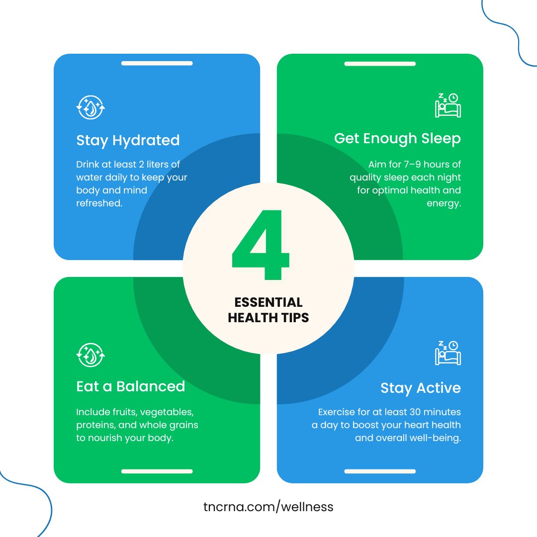 Here are four health tips from our Wellness Committee to start today!

#WellnessWednesday