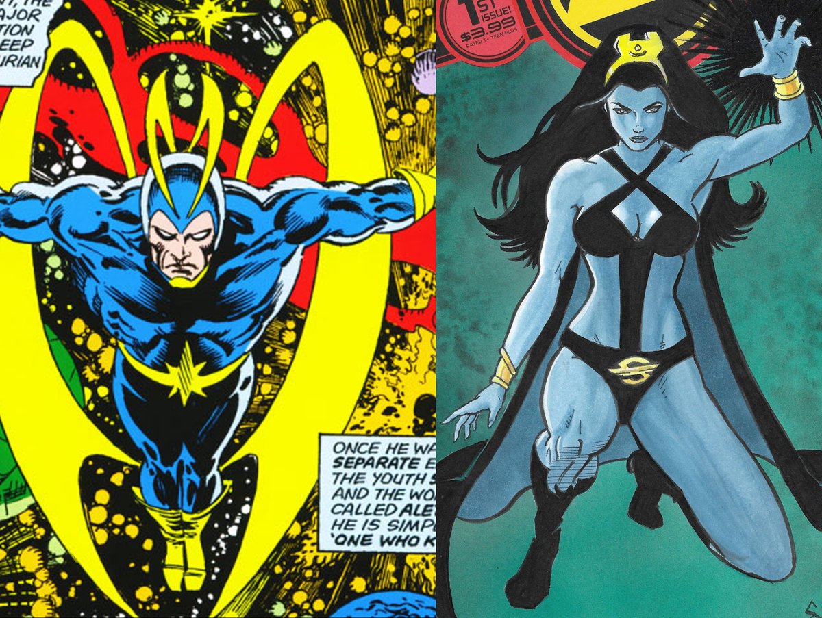 MarianoPNavarro's tweet photo. @CabreraColor @DCOfficial @MarvelComicsHQ @earth9602 @FrankiePaul64 @MonarchDafey @ManFirestorm @DavesComicHero @BackintheBronze @rholmes0520 @XMen90sCovers @bckomix @DailyMutantsX @BringBackLSH @marvelinthe80s @DCinthe1980s @Marvel_DCcomic @SteveChung1968 @SpidermanNotes @deanetts B&W version & original component characters.
Visit https://t.co/vE8BHV7yBe
Commissions: commissions@portalcomic.com
More character pinups: https://t.co/2SveVuXhES
#Amalgam #ShadowLass #Starhawk #Timberwolf #WerewolfByNight #DCComics #MarvelComics #LSH
2/2 https://t.co/ZKbJZvOcfA