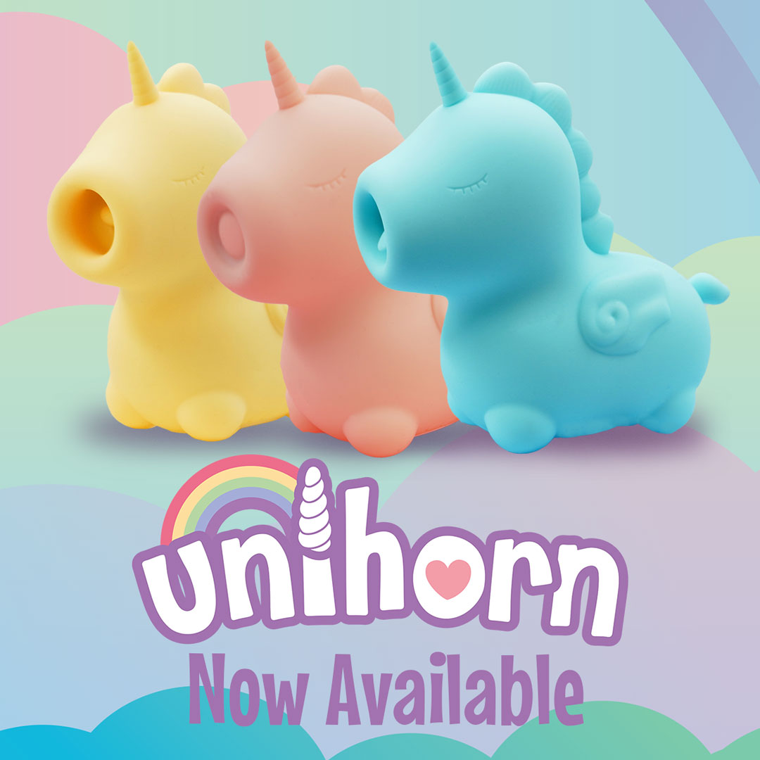 Say hello to Bean Blossom, Heart Throb, and Mount’n Peak — three adorable Unihorn vibes with flicking tongues, pulsing mouths, and swirling sensations designed to take you straight to fantasy land. 🦄💖