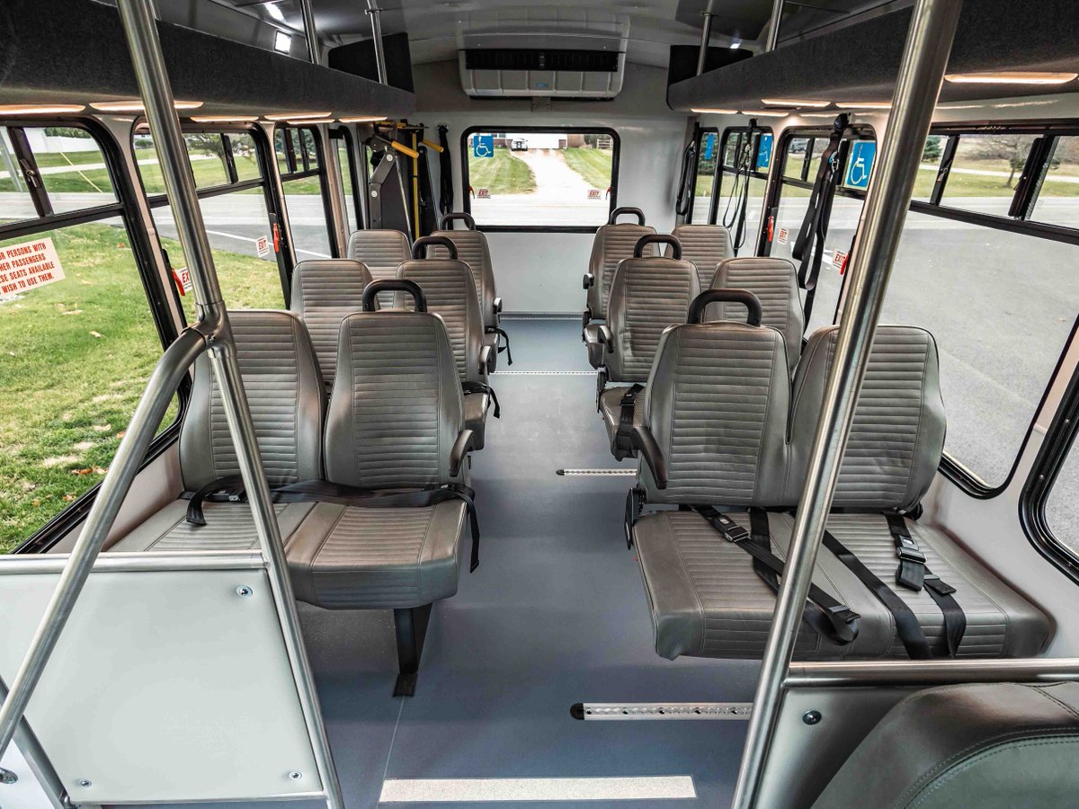 TESCOBus's tweet photo. Don’t see a feature you want on a bus or van? Let us know! TESCO Bus &amp; Van Sales can add configurations like flip down monitors, overhead luggage racks, USB outlets, and custom paint and graphics. We’ll customize your vehicle, so your passengers enjoy the ride. https://t.co/1em4glWdR1