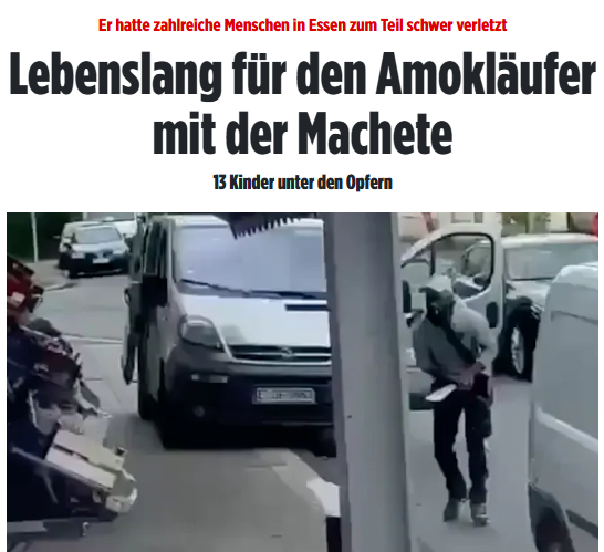 Taykra's tweet photo. #Essen: Erst legte er Feuer an Wohnhaus: Mit Messern, Machete und Brandbeschleuniger bewaffnete sich der staatenl Palästinenser Shadi A. (42) und attackierte u verletzte im Sept 2024 zahlreiche Menschen– darunter 13 Kinder, zwei von ihnen lebensgefährlich. https://t.co/VP8Q76jutr https://t.co/geDzXI2Ukc