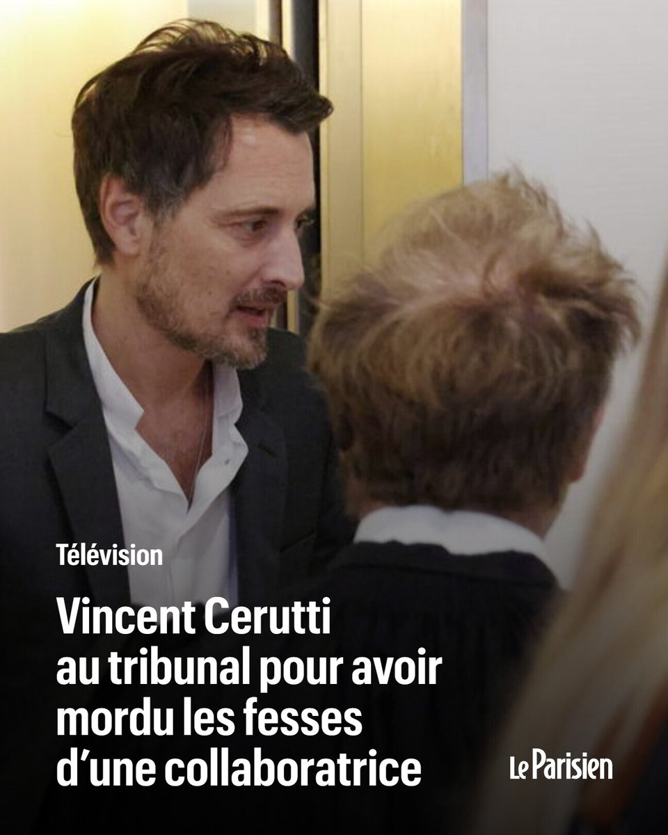 le_Parisien's tweet image. «Tout cul tendu mérite son dû» 

L’ex-animateur, Vincent Cerutti, vedette de TF1 a comparu mardi devant le tribunal correctionnel de Paris pour avoir mordu les fesses d’une collaboratrice

Il risque 6 mois de prison avec sursis et 10 000 euros d’amende

➡️ l.leparisien.fr/2ENl