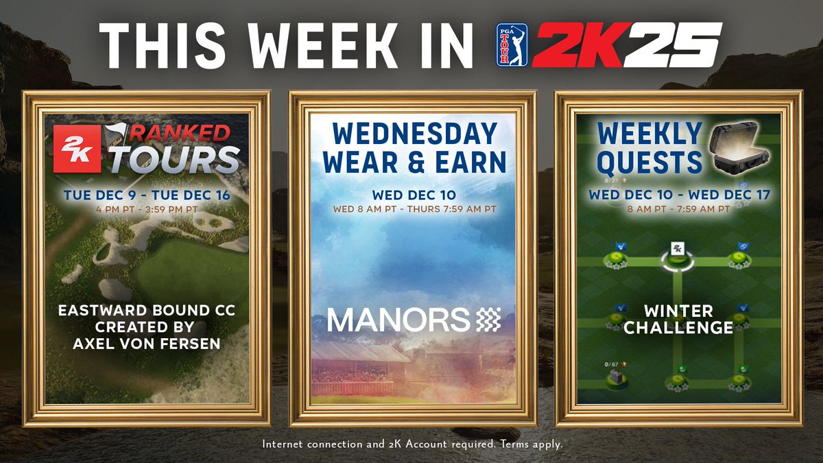 This week Ranked Tours heads to Eastward Bound CC, created by <a href="/VonFersen_TGCT/">Axel von Fersen (TGCT)</a>

Read more here: 2kgam.es/4k9VkE4