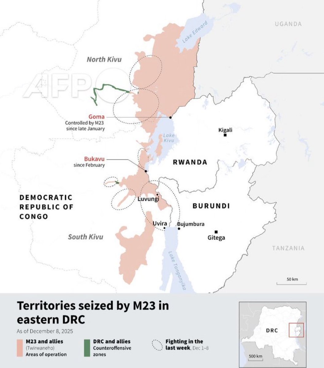 visegrad24's tweet image. BREAKING:

Rwanda-supported M23 rebels have taken control of the strategically important town of Uvira in Congo.

It has a population of around 700 000