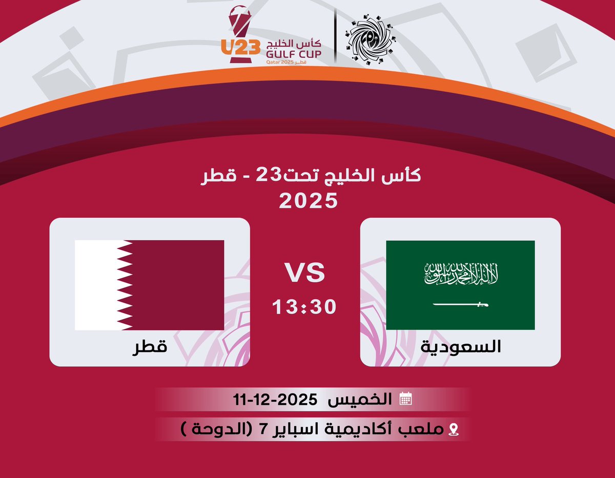 بالتوفيـق لصقـور المنتخب 🦅🇸🇦
في مشوار بطولة  #كأس_الخليج_U23
ثقتنـا فيكم كبيـرة 👏🏆

All the best to our U-23
 national team in the #AGCFF 👏🇸🇦

#معاك_يالاخضر 
#معا_من_أجل_اللاعبين
#TogetherForThePlayers
