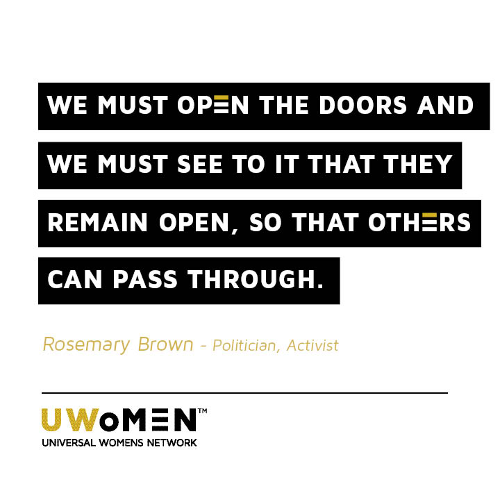 We must open the doors and we must see to it that they remain open, so that others can pass through. Rosemary Brown - Politician, Activist
#inspiration
#quotes