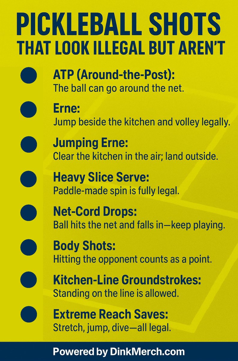 DinkMerch's tweet image. 🎯Pickleball Shots that look illegal but aren't....

#pickleball #pickleballtips #pickleballhighlights #thekitchen #pickleballislife