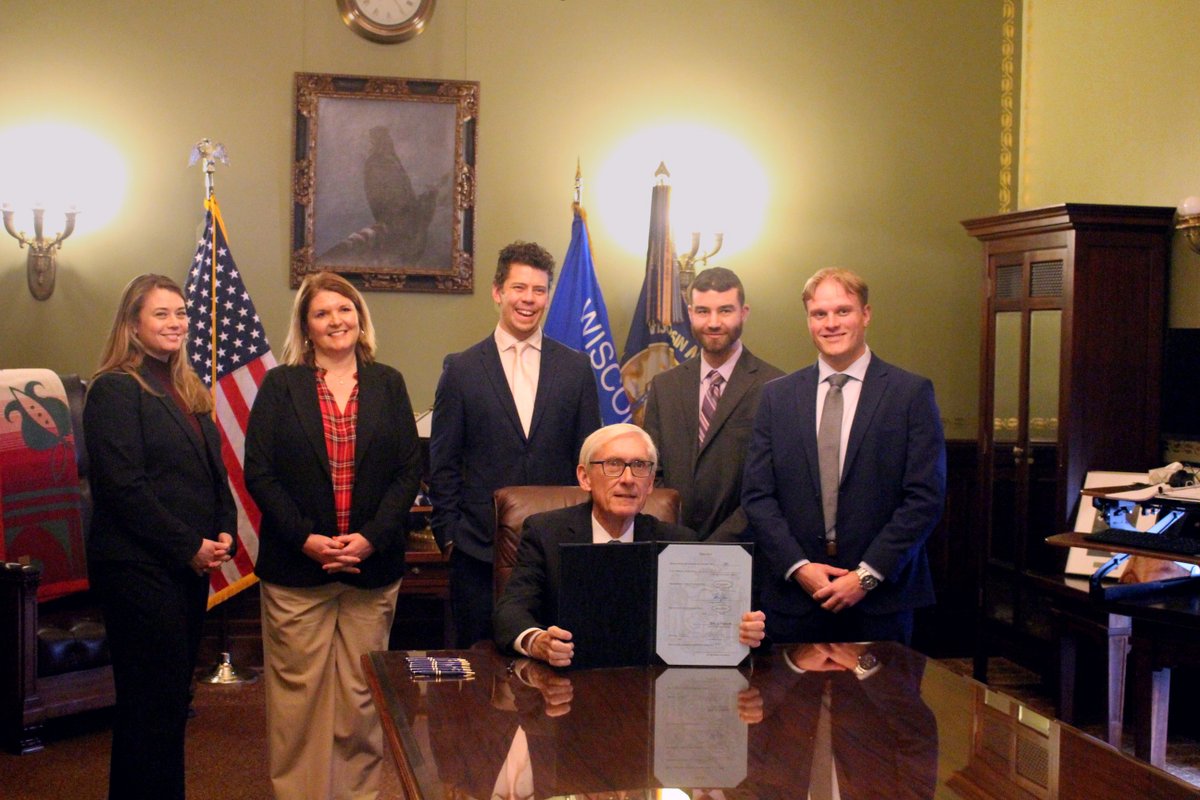 Yesterday, Gov. Evers signed Act 82 into law, introduced on behalf of the <a href="/StateBarofWI/">State Bar of Wisconsin</a> Family Law Section.
Thanks to <a href="/SenJesseJames/">Senator Jesse James</a> and <a href="/RepRonTusler/">Rep. Ron Tusler</a> for introducing this important legislation.
docs.legis.wisconsin.gov/2025/related/a…