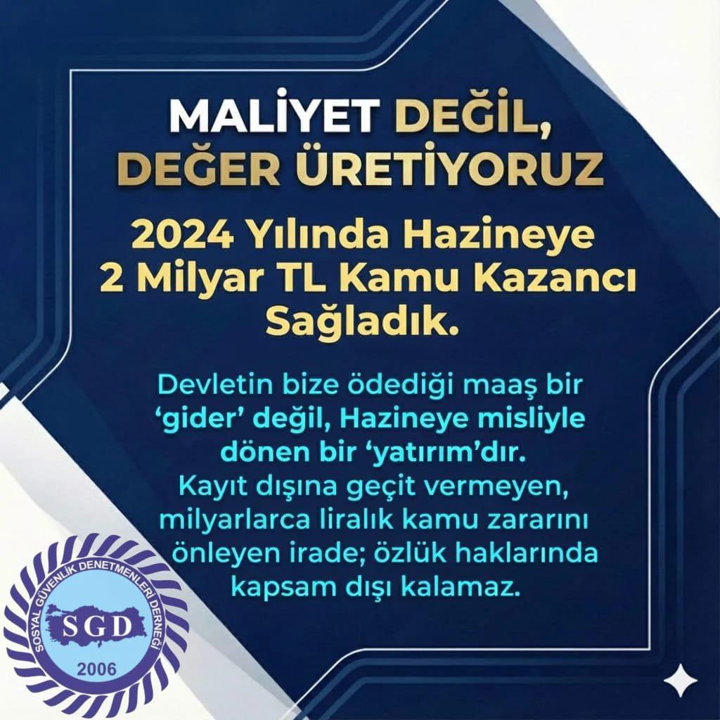 Sosyal Güvenlik Denetmenleri Kariyer Meslek Mensubudur!
#SGKDenetmenleri

<a href="/RTErdogan/">Recep Tayyip Erdoğan</a> 
<a href="/tcbestepe/">T.C. Cumhurbaşkanlığı</a> 
<a href="/_cevdetyilmaz/">Cevdet Yılmaz</a> 
<a href="/mehmedmus/">Dr. Mehmet Muş</a> 
<a href="/avabdullahguler/">Abdullah Güler</a> 
<a href="/csgbakanligi/">T.C. Çalışma ve Sosyal Güvenlik Bakanlığı</a> 
<a href="/isikhanvedat/">Prof. Dr. Vedat Işıkhan</a> 
<a href="/HMBakanligi/">T.C. Hazine ve Maliye Bakanlığı</a> 
<a href="/memetsimsek/">Mehmet Simsek</a> 
<a href="/ahmetunluysafak/">Ahmet ÜNLÜ</a>