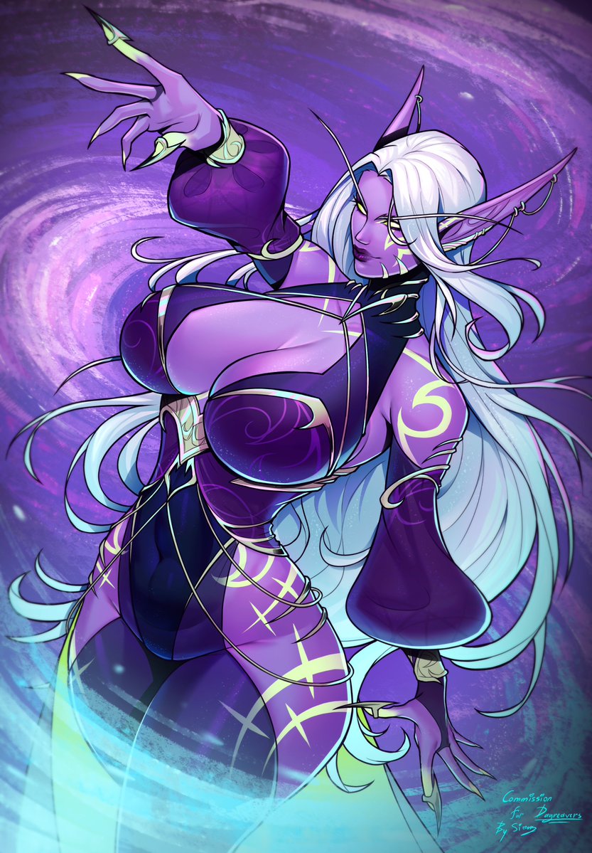 Commission for <a href="/dayreavers/">bimbo’dorei</a> ! :&gt;💜

 #commission #elf #worldofwarcraft