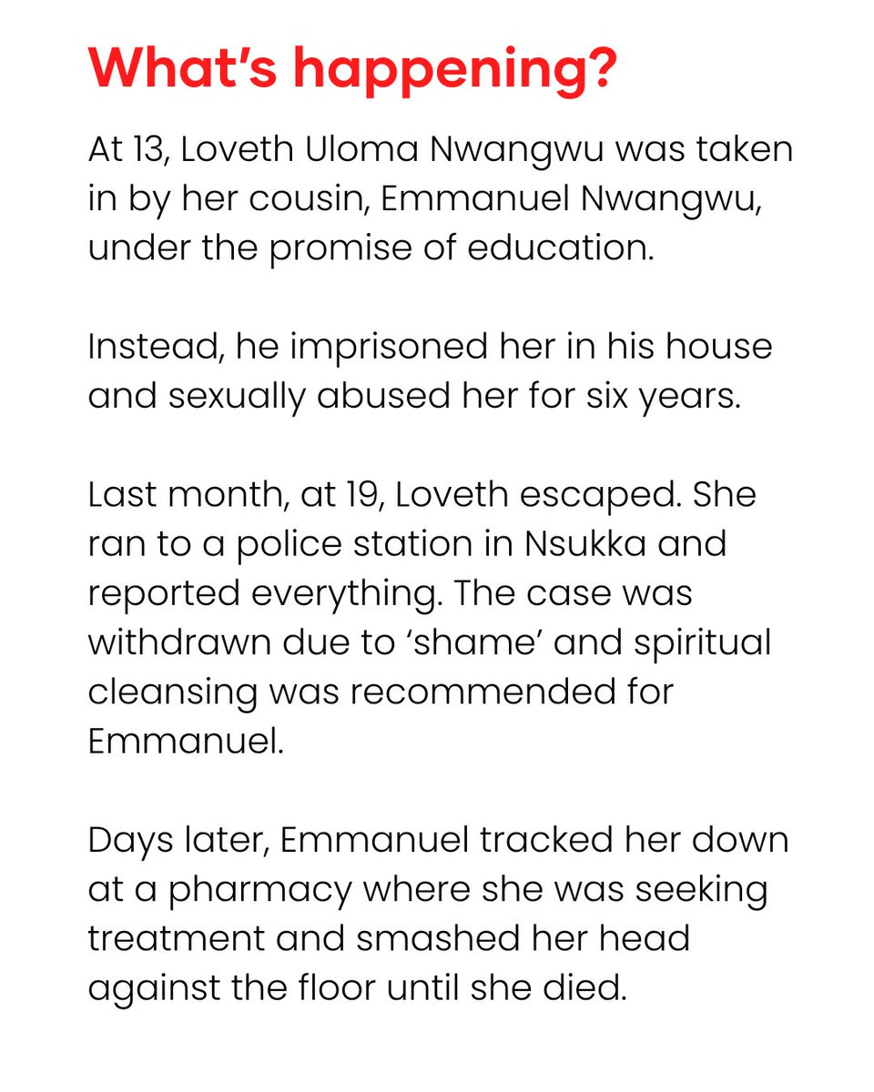 wearegst's tweet image. Nigeria allowed Emmanuel Nwangwu to walk free after years of abuse. He returned to finally murder Loveth Uloma Nwangwu.