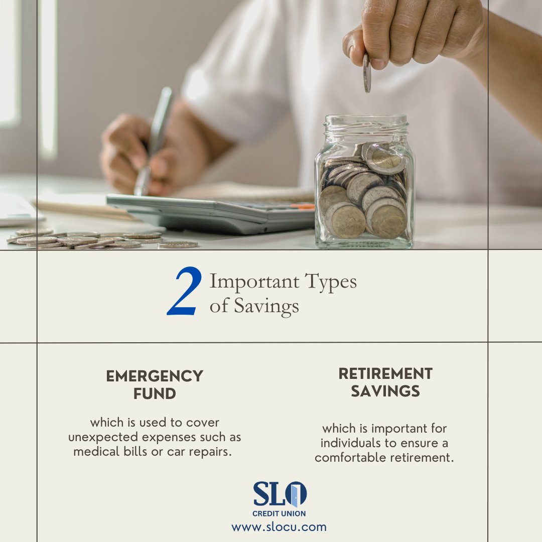 Having a variety of savings accounts can help you manage your finances effectively and achieve your financial goals. Learn more about us at slocu.com  #slocreditunion