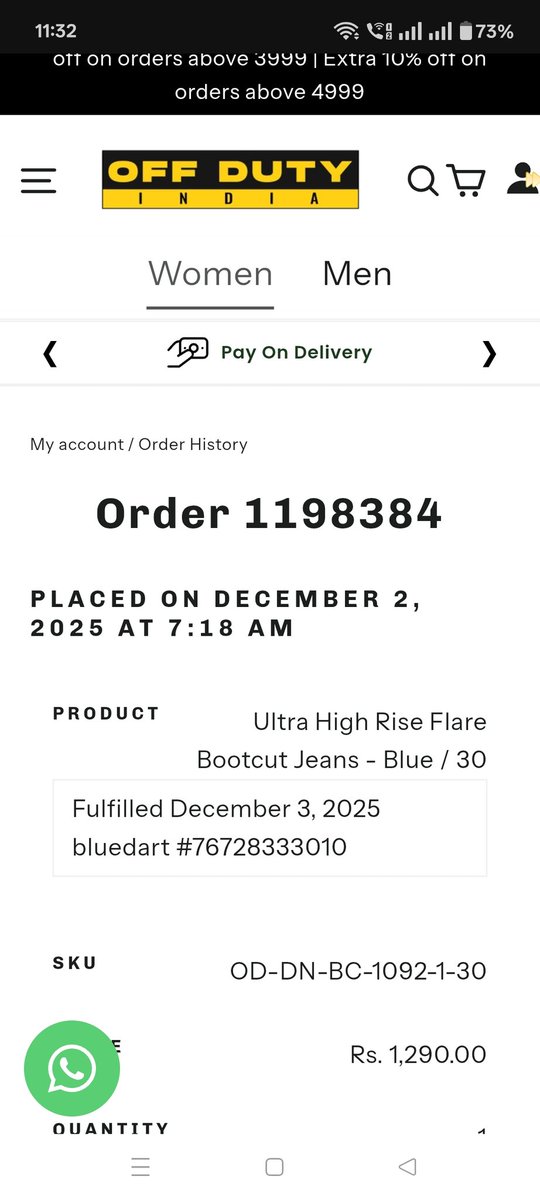 Khushboojha912's tweet image. Now see conspiracy of @offduty, order is not delivered &amp;amp; yet on their  website it's showing order fulilled. #offduty #cheaters #consumercourt