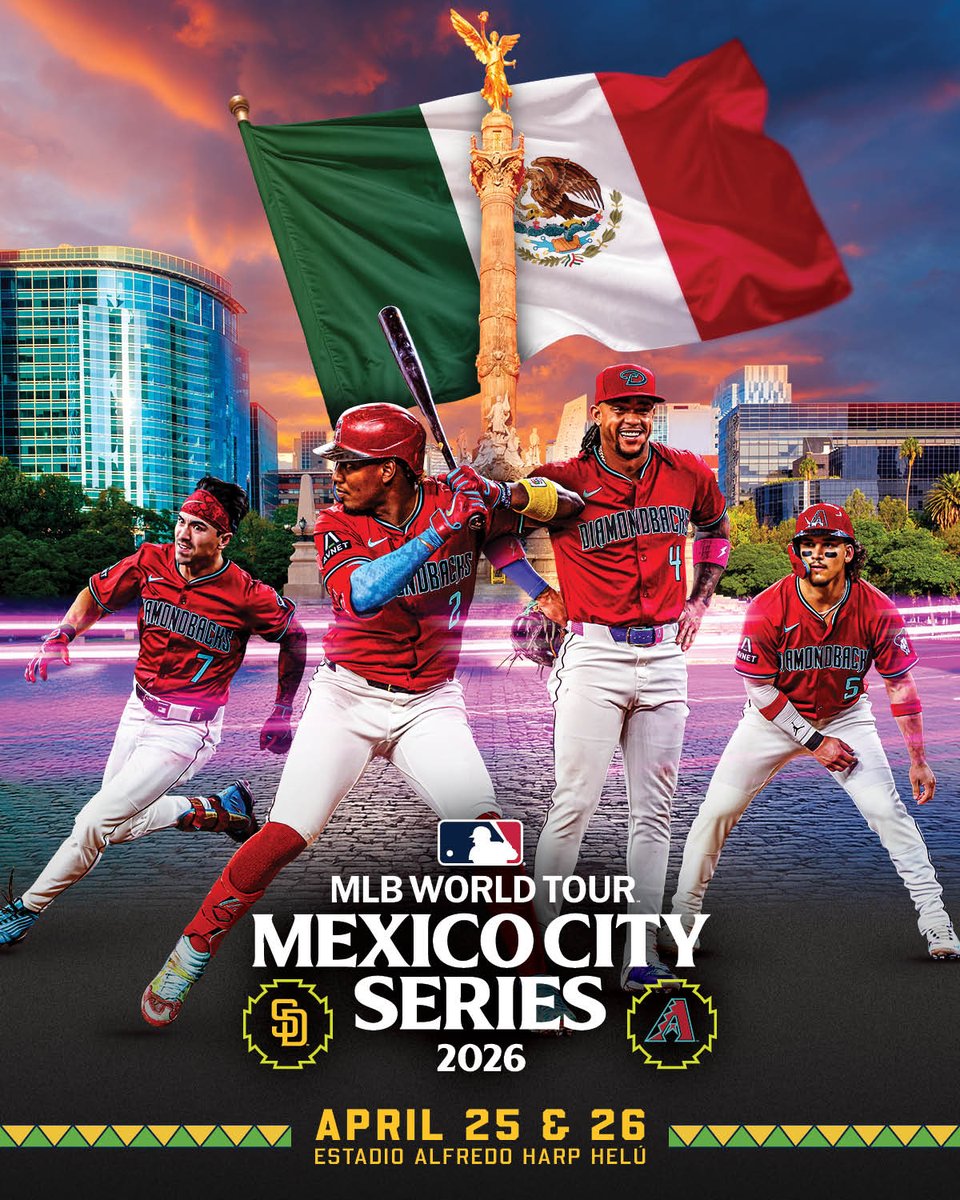 See you in April, Mexico City!
We’re taking on the Padres in the Mexico City Series at Estadio Alfredo Harp Helú.