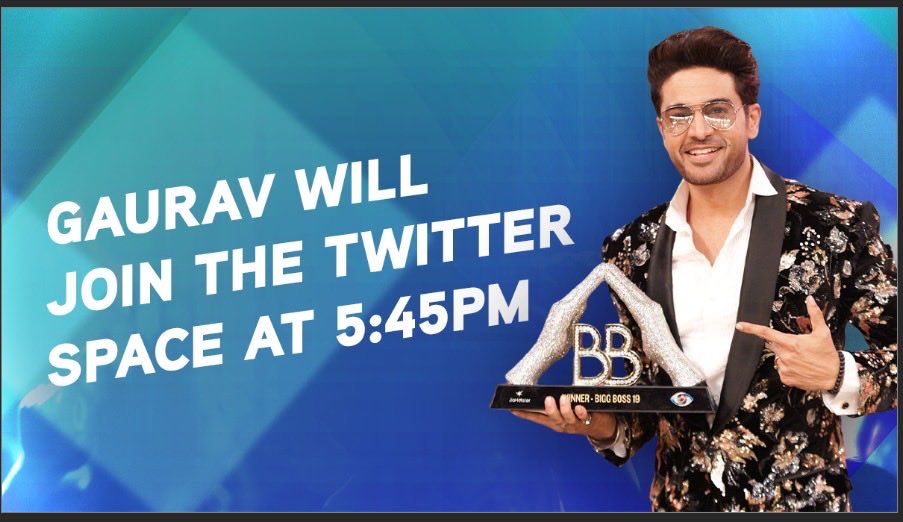 gauravklovers's tweet photo. #KhannaKaKhaandaan double celebration for u all , Gaurav will be coming live on Insta at 5PM &amp; Will join the Twitter space at 5:45 PM , do join both live &amp; space🔥

#GauravKhanna𓃵 

HBD WINNER GAURAV KHANNA https://t.co/dXpX3yO9QK
