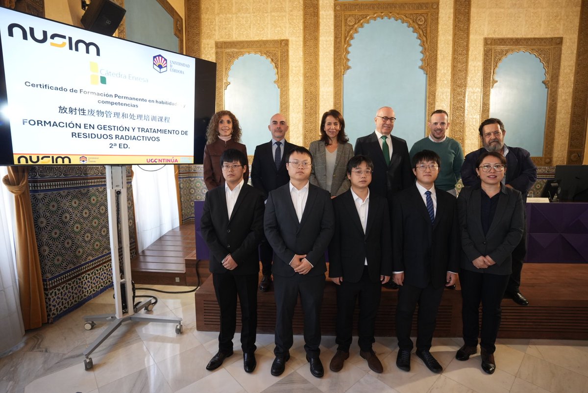 La <a href="/CatedrEnresaUCO/">Cátedra Enresa</a>  de <a href="/Univcordoba/">Universidad Córdoba</a> y <a href="/Enresa/">enresa</a>  entrega certificados de la segunda edición del programa en gestión de residuos radiactivos a profesionales de NUSIM

También se reconocieron formaciones de <a href="/unisevilla/">Universidad de Sevilla</a>  y <a href="/nusim_SAU/">NUSIM</a> .
Noticia completa en web catedraenresauco.com/blog/