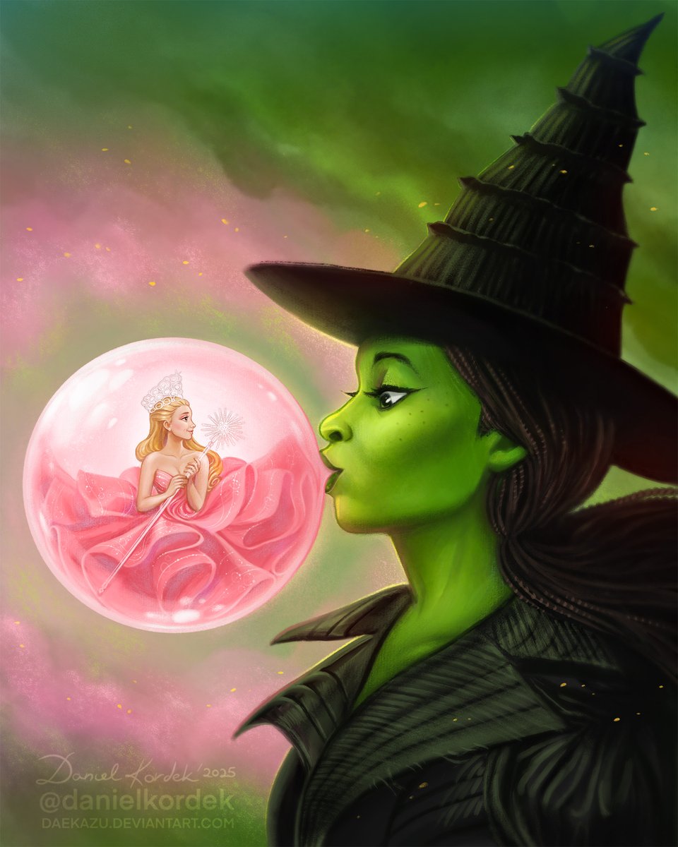 daekazu_'s tweet photo. This idea has been with me for a long time.
After seeing the musical I couldn’t shake the image of Glinda appearing in a Bubble made of gum.

#wickedmovie #wicked #wickedforgood #glinda #arianagrande #thewickedwitch #cynthiaerivo #elphaba #thewickedwitchofthewest #wizardofoz #oz https://t.co/EDZkEFCqtt