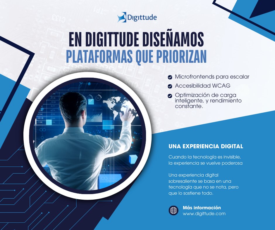Cuando la tecnología es invisible, la experiencia se vuelve poderosa

Una experiencia digital sobresaliente se basa en una tecnología que no se nota, pero que lo sostiene todo.

🌐 digittude.com
📧 contacto@digittude.com

#UXEngineering #FrontendPerformance #Digittude