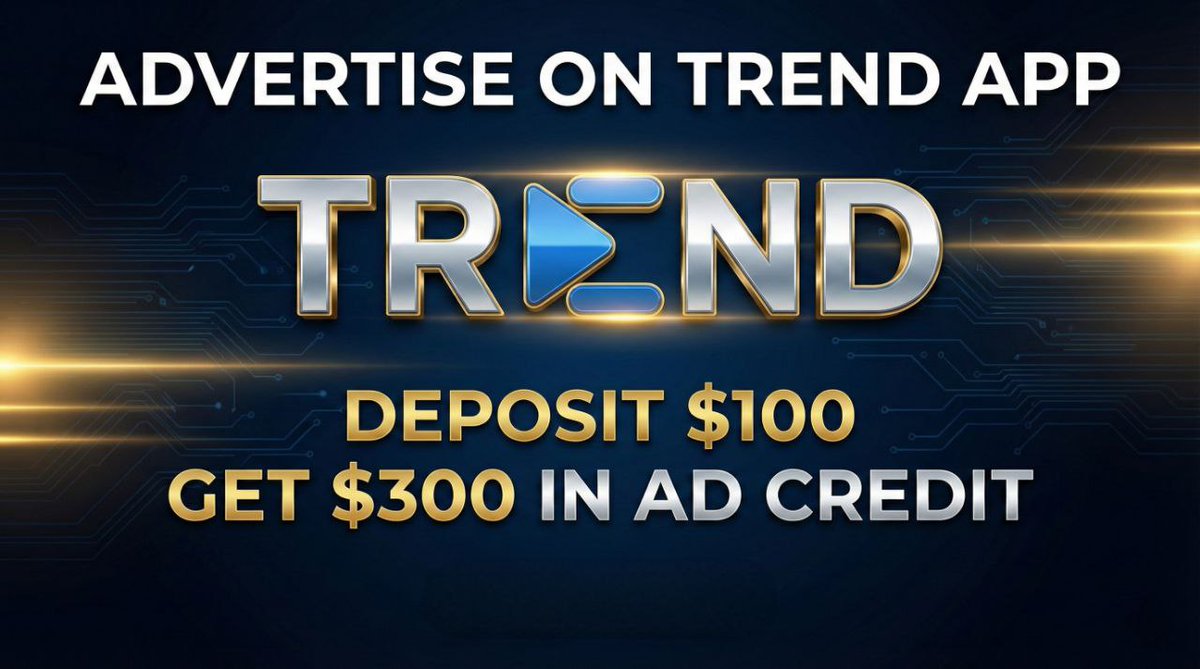 trenddotapp's tweet photo. What would you do with 25–38x ROAS video ads? That’s what’s happening on TREND App today. Put in $100 → we give you $300 to spend. First 500 only – link in comments.” https://t.co/zNfNieSyOi