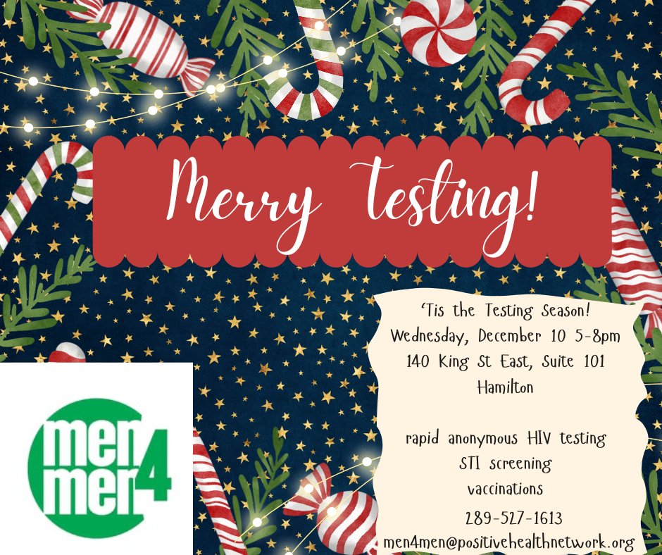 Men4MenTalk's tweet photo. Getting ready for the holidays? Check off "Get Tested" and "Get Vaccinated" from your list by stopping by tonight! https://t.co/BZKKUFeqQ1