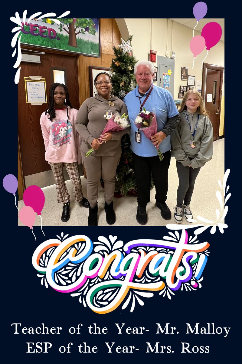 🌟 Greenwood would like to congratulate our Teacher of the Year, Mr. Malloy, and our ESP of the Year, Mrs. Ross! 🎉
#Teacheroftheyear #ESPoftheyear #congratulations #award #nurse #teacher #proudofyou <a href="/HTSD_Greenwood/">Greenwood Elementary School</a> <a href="/WeAreHTSD/">WeAreHTSD</a> <a href="/GreenwoodPTA1/">Greenwood PTA HTSD</a>