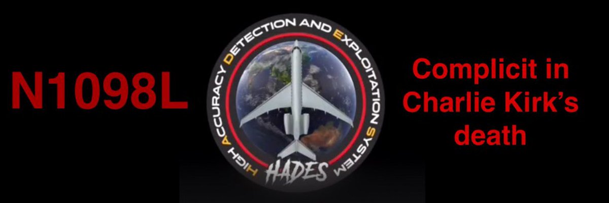 raypereda's tweet photo. Evidence #107 that Tyler Robinson is a patsy:
There was a CIA HADES spy plane within 2 miles of Charlie in Utah. Search on X for the tail number N1098L of the plane.
https://t.co/cAL4VFE5Go