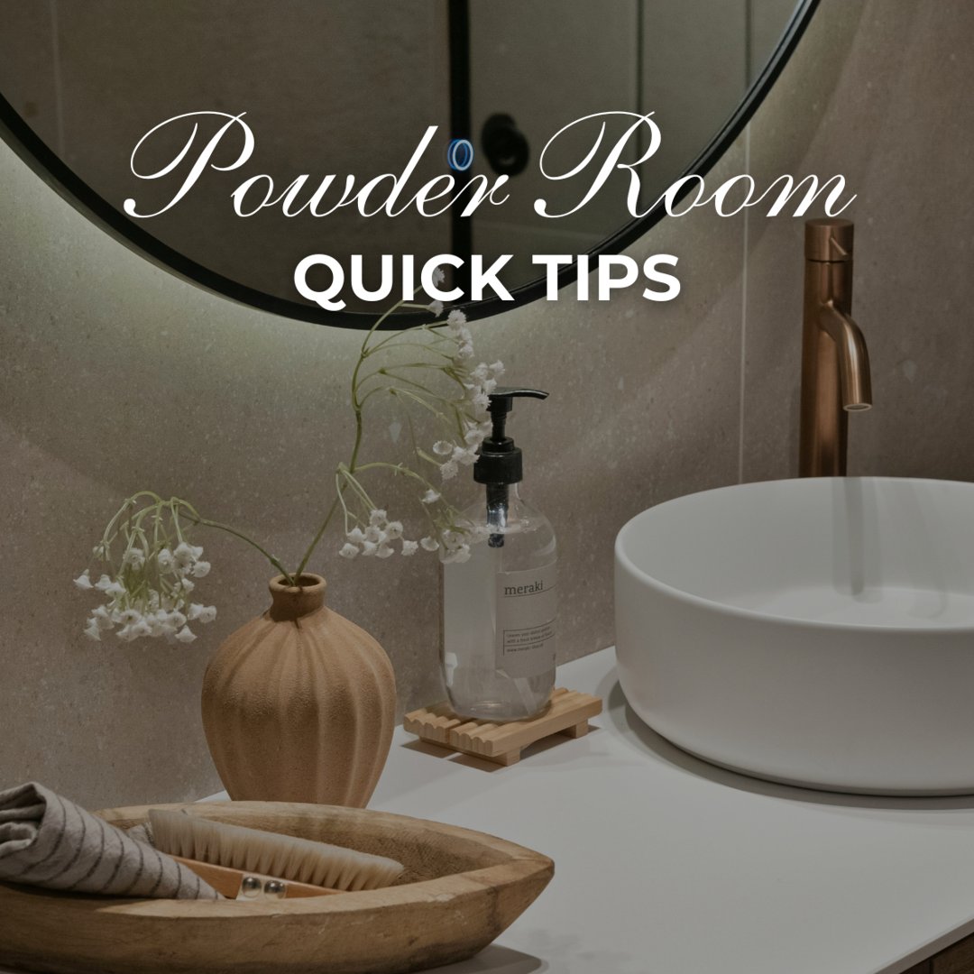 marcifarrell's tweet photo. Want to elevate your powder room?

Try bold paint or playful wallpaper, swap in an artistic mirror, splurge on statement tile, and upgrade your accessories. Small space, big style potential!

Which update would you try first?

#powderroom #bathroomtips https://t.co/xzKPEAAiiX