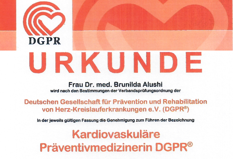 🏅 PRIMO MEDICO #Gesundheitsvorsorge Dr. Brunilda Alushi erhielt Urkunde ‚#Kardiovaskuläre #Präventivmedizinerin‘ 👏
💡 Conradia Medical Prevention #München – Innere #Medizin &amp; #Kardiologie 🫀
👉Ansicht Urkunde: blog.primomedico.com/wp-content/upl…
👉Dr. Alushi Profil: primomedico.com/de/spezialist/…
