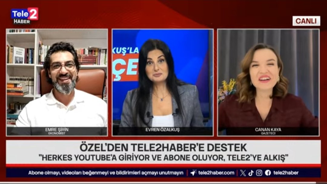 <a href="/tele2haber/">Tele2 Haber</a> de canlı yayındayız 
<a href="/evrenozalkus/">Evren Özalkuş</a> <a href="/ckayacanan/">Canan Kaya</a> 
👇