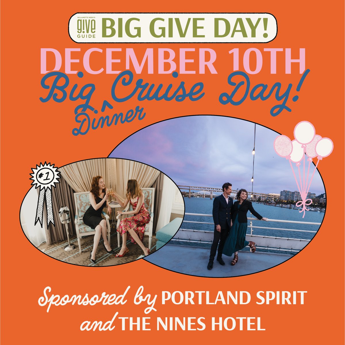 Today's <a href="/GiveGuide/">Give!Guide</a> #BigGiveDay is making waves!🌊Donate $10+ today to our campaign or our partner <a href="/NWPilotProject/">Northwest Pilot Project</a> &amp; be entered to win a <a href="/portlandspirit/">Portland Spirit</a> dinner cruise + one-night stay at <a href="/theNinesHotel/">the Nines Hotel</a>! Our campaign: giveguide.org/nonprofits/new… <a href="/NWPilotProject/">Northwest Pilot Project</a>: giveguide.org/nonprofits/nor…
