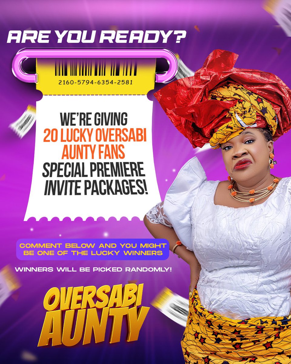 toyin_abraham1's tweet photo. Sending out  Oversabi Aunty packages to a few of my amazing fans 🎁  
I love you all deeply — from the bottom of my heart ❤️  
#OversabiAunty  
#FanLove  
#InCinemasDec18

NB: you don’t have to come to the premiere, I just want to send you invite package😍 https://t.co/tHeB1PsBJ8