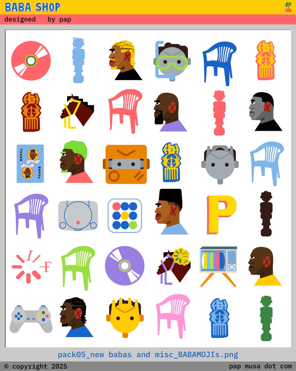 pack 5 babamojis
