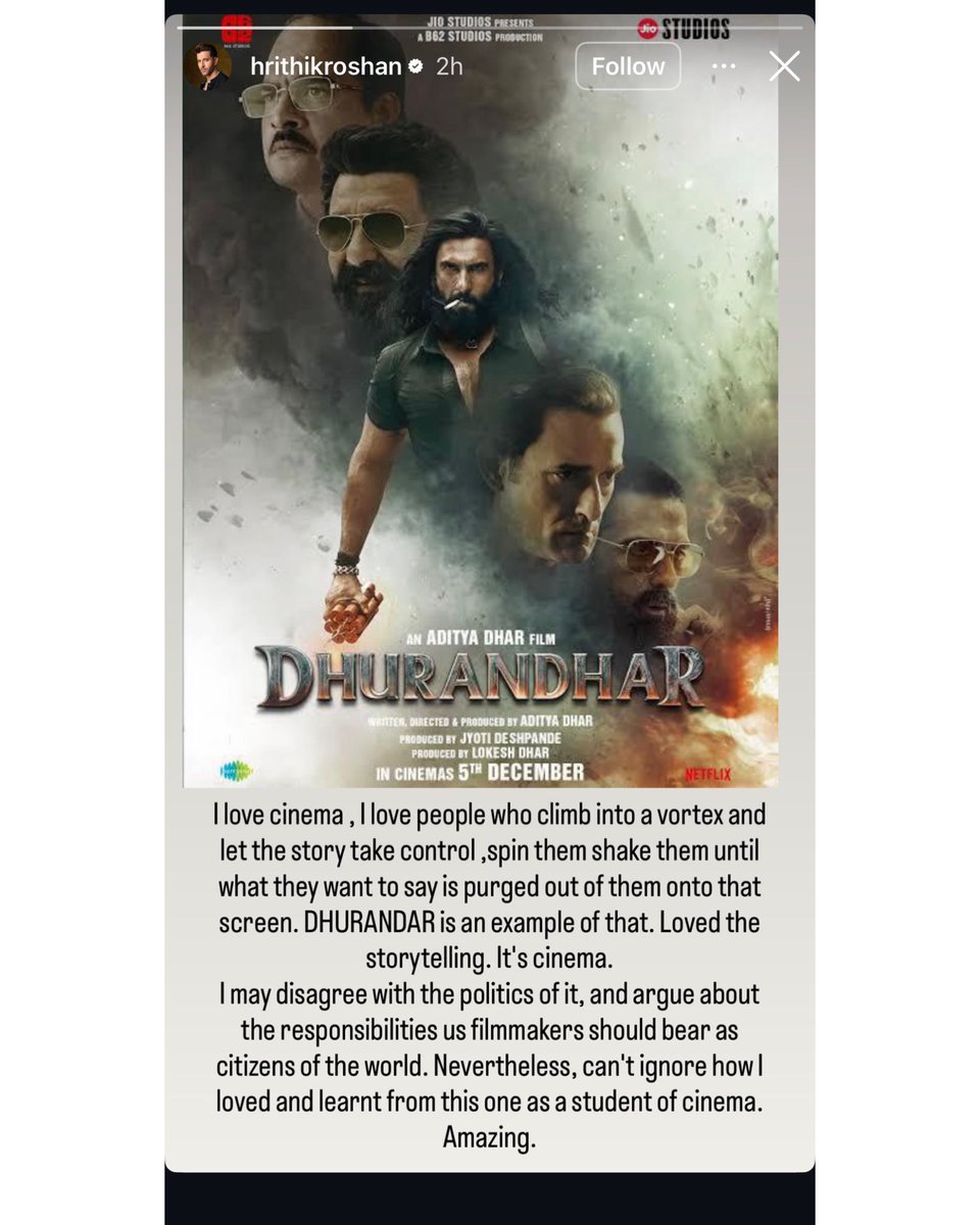 Tushar15's tweet photo. What is there to disagree with the politics, @iHrithik? 

Which part? https://t.co/yHkTKuT3ER