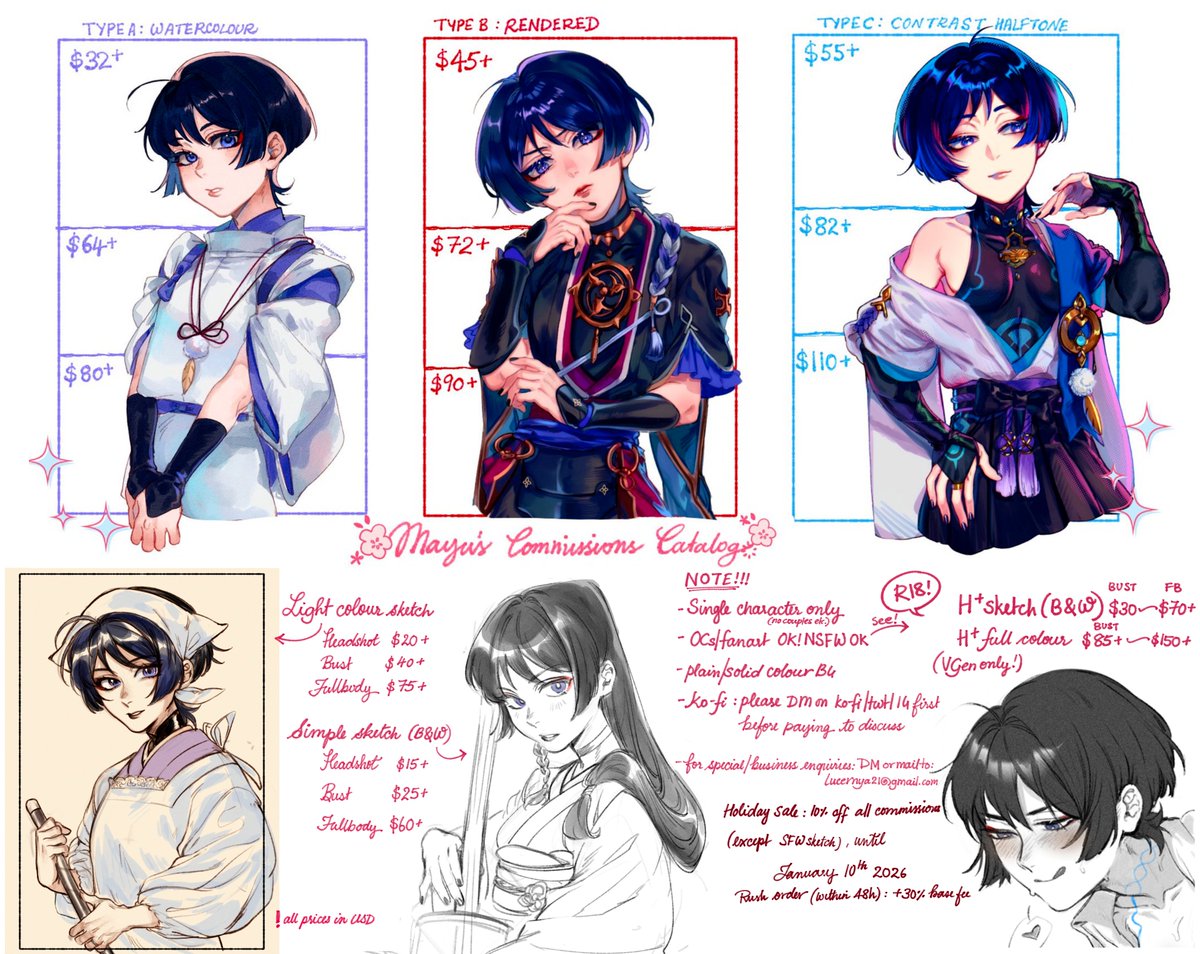 HOLIDAY SPECIAL 10% OFF ALL VGEN COMMS till Jan 10th 2026~
Please read my terms and conditions before ordering
Rush comms (within 48h): +30% additional fee
For business enquiries: lucernya21@gmail.com
🔗⬇️