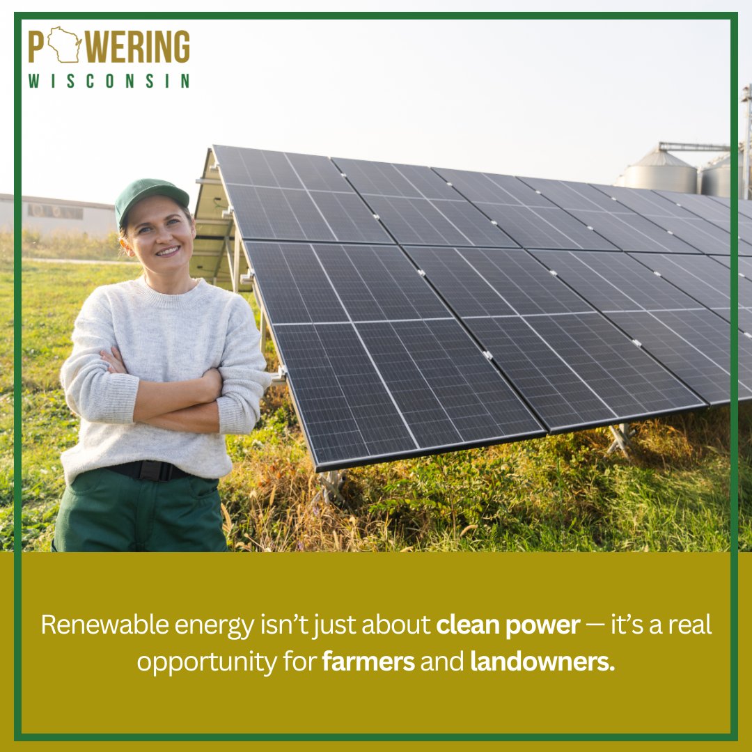PoweringWi's tweet image. Renewable energy isn’t just about clean power—it’s a real opportunity for farmers and landowners.