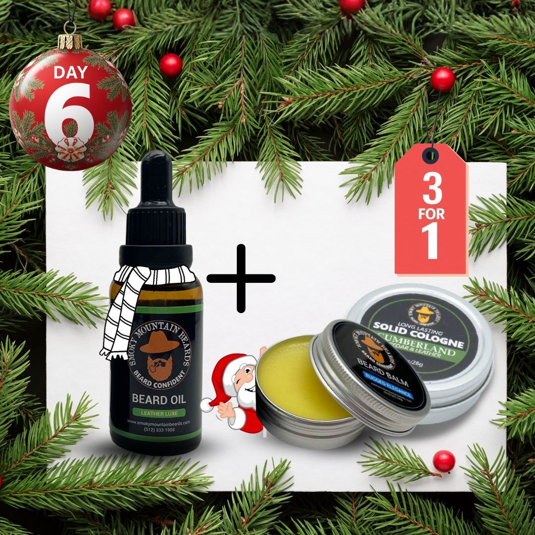 🎄 DAY 6: TRIPLE STACK
Buy 1 beard oil, get balm + cologne FREE
3 for 1. Insane value. 24 hours only.
Claim yours 👉 bit.ly/smokymountainb… 
#BeardCare #ChristmasDeals