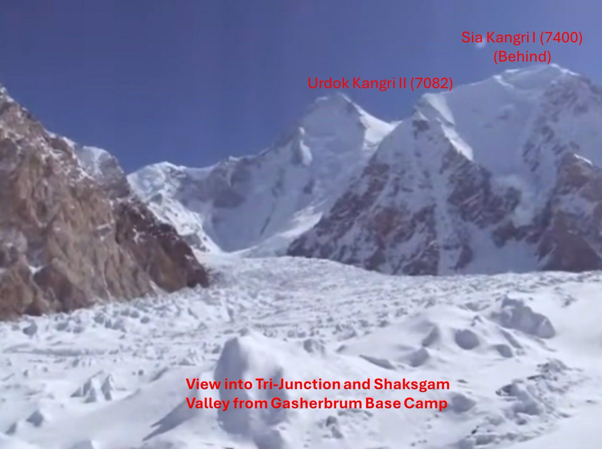 StarmanF's tweet photo. Great work by my friend @Kyangs_Thang as always!

I just want to add that the crash site location is the, or very close to the Gasherbrum Base Camp (GBC) - a dual use military-civilian camp.

GBC, being on the Abruzzi Gl., keeps on shifting over time. 

This is an interesting location in mountaineering history. If time permits, I might share some more details of this area which could be of interests to our community.

@OsintTV