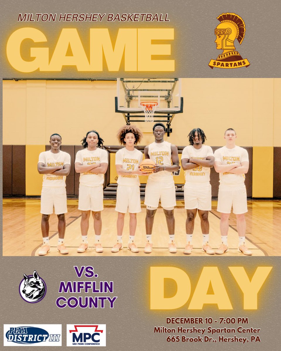 CoachCYoung's tweet image. First Mid Penn Keystone game tonight in the Spartan Center against a tough Mifflin County team. Come support!
—
@MHSATHLETICS4 @KeystoneBBall @paD3hoops @Mid_Penn @miltonhershey