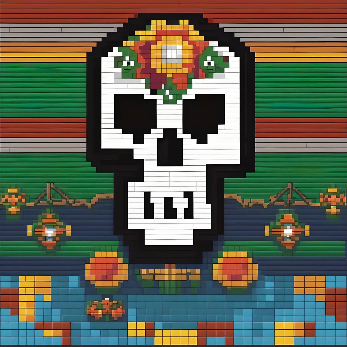 Globalsouls11's tweet photo. 👁Soul 22 — Guatemala 🇬🇹
🔮From the woven horizons of Lake Atitlán—highland stripes, drifting canoes, and lantern light over deep waters.
A skull crowned with a blooming Maya sun, carrying the warmth of Guatemala.
https://t.co/SrYVt1zVeO
#NFT #Guatemala #Atitlan #PixelArt https://t.co/17SYZPn8hr