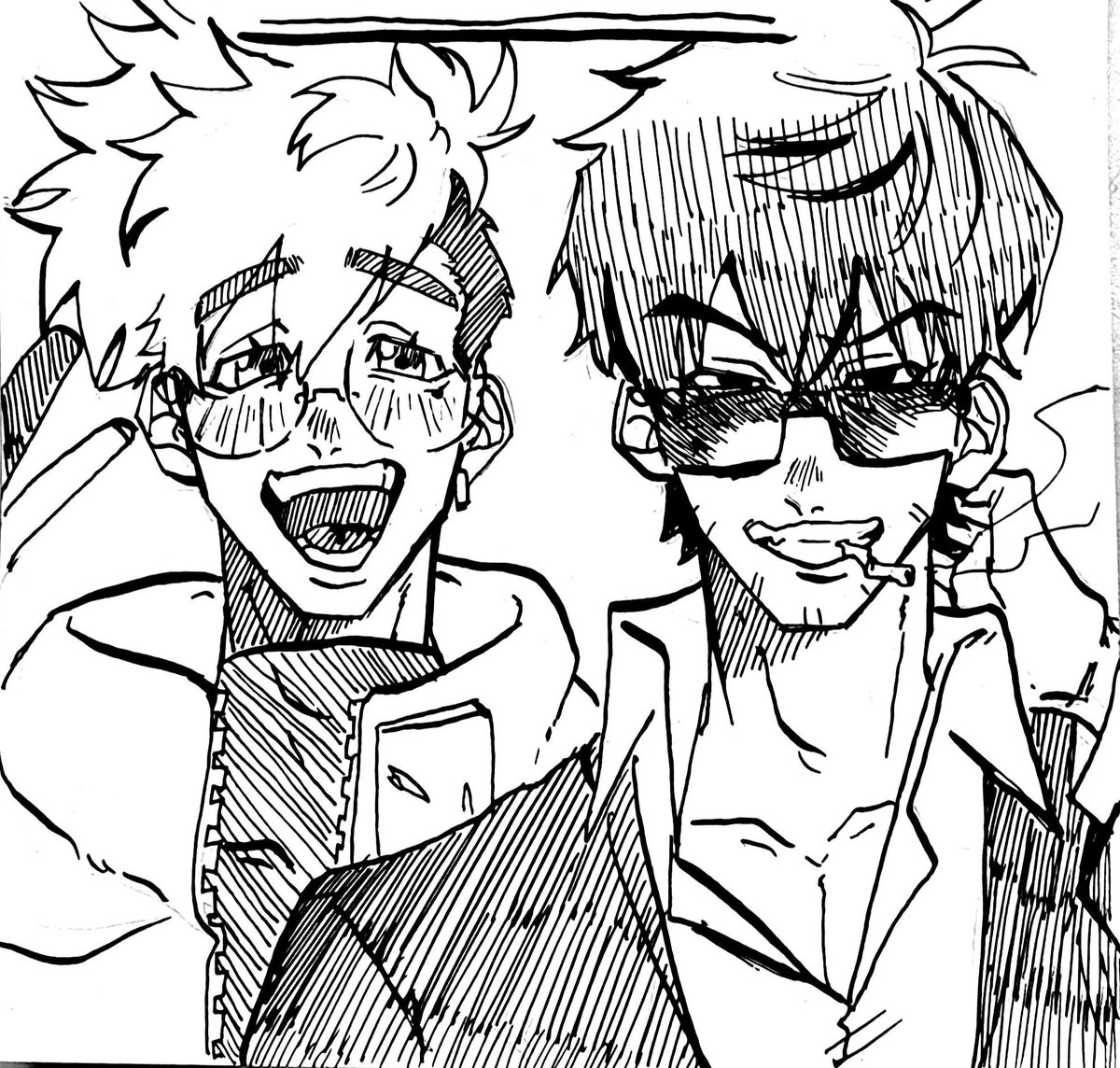 名札に描いた2人可愛いから見て欲しい！！