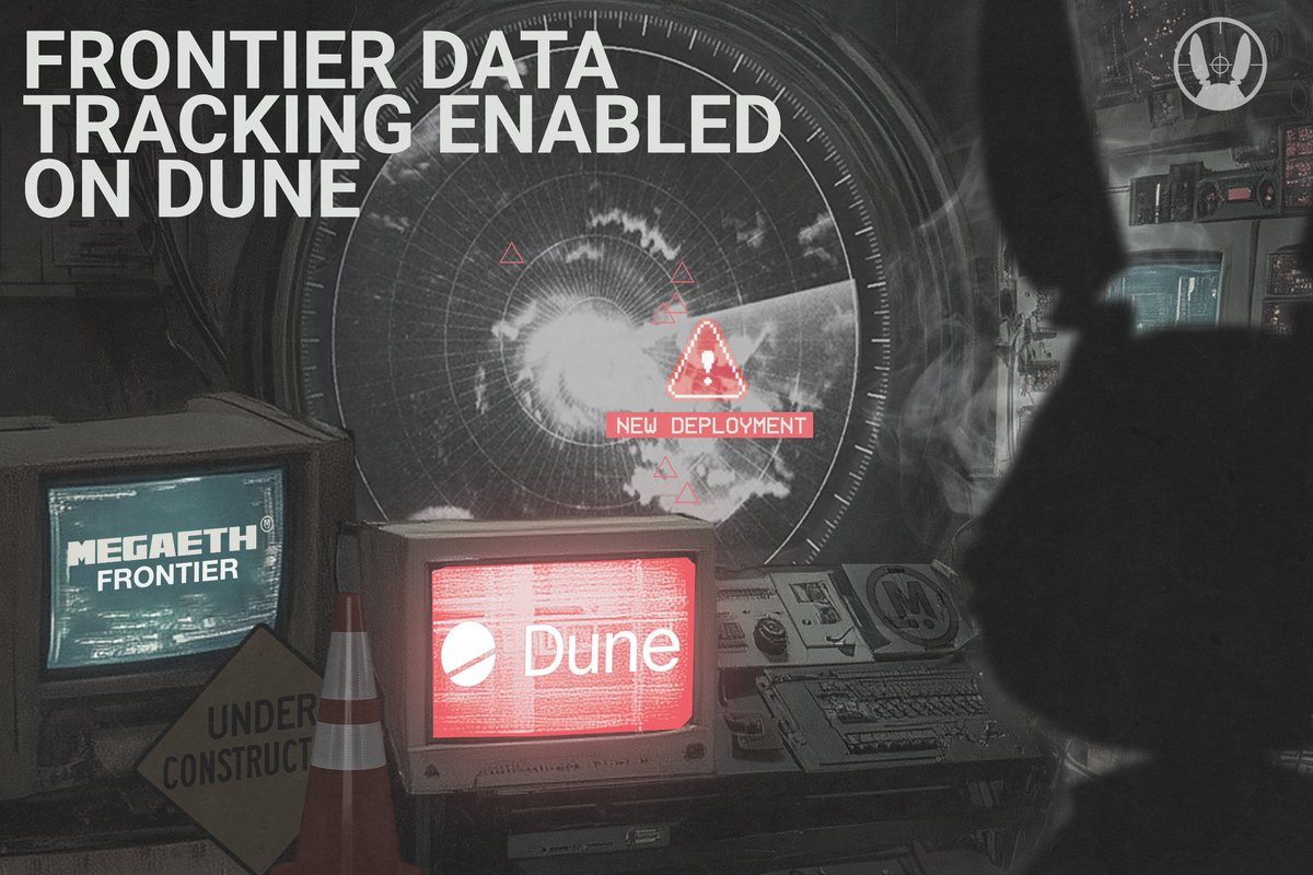 megaeth's tweet image. Frontier will have @Dune data enabled on day 1.

Anyone will be able to build dashboards, track application deployments, and see the ecosystem foundations being laid in real-time.

Track The Frontier