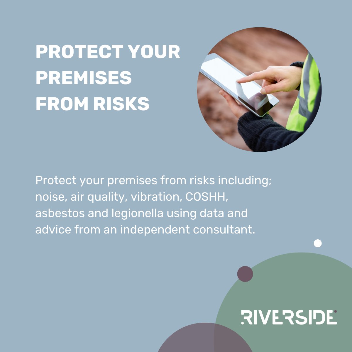 Protect your premises from risks including; noise, air quality, vibration, COSHH, asbestos and legionella, using data and advice from an independent consultant.#noiseassessment #airquality #vibrationsafety #AsbestosManagement #LegionellaControl hubs.la/Q03GslRb0
