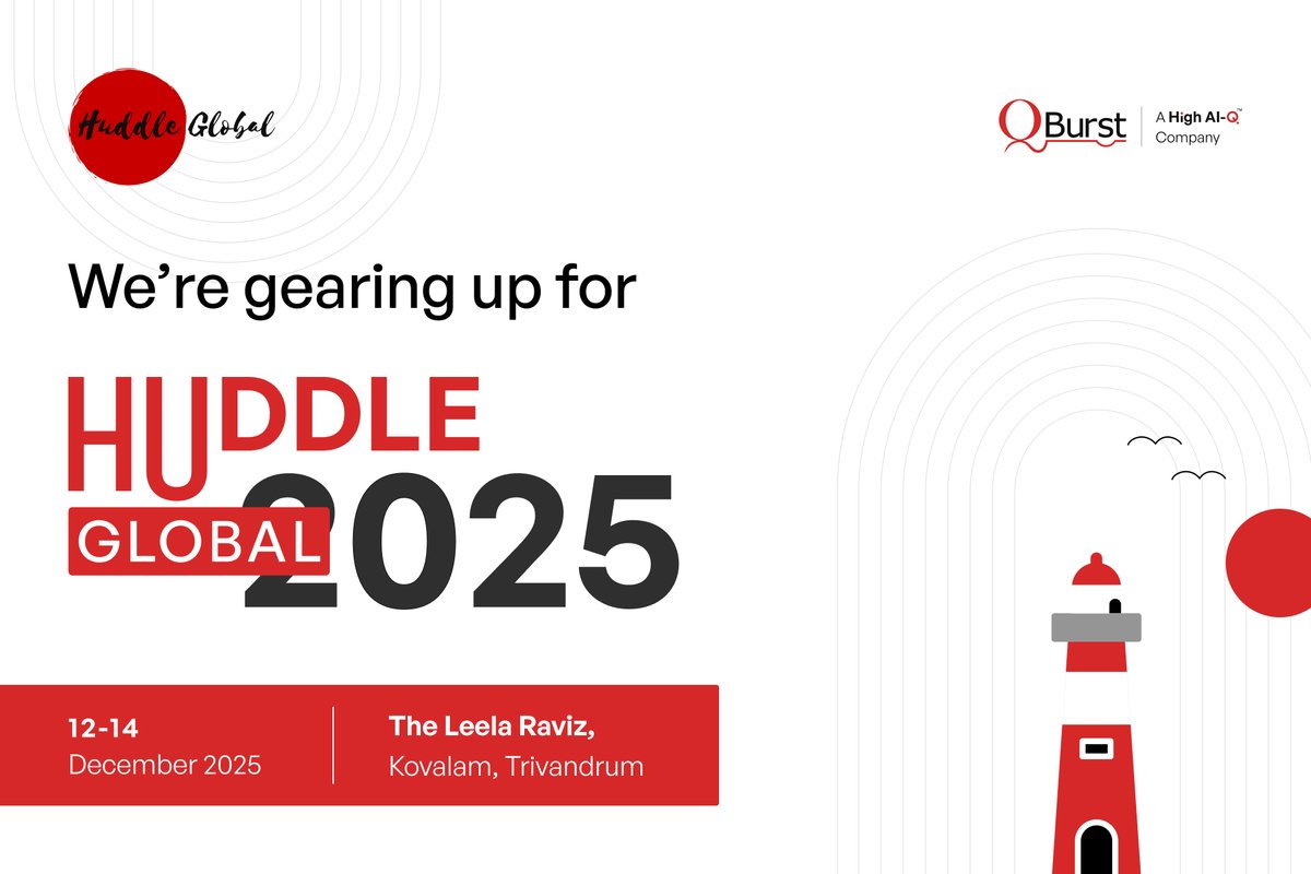 QBurst's tweet image. We’re happy to announce that we’ll be part of Huddle Global, taking place from December 12–14. The three-day event brings together startups, investors, government representatives, and industry experts for conversations around entrepreneurship and innovation. See you there!