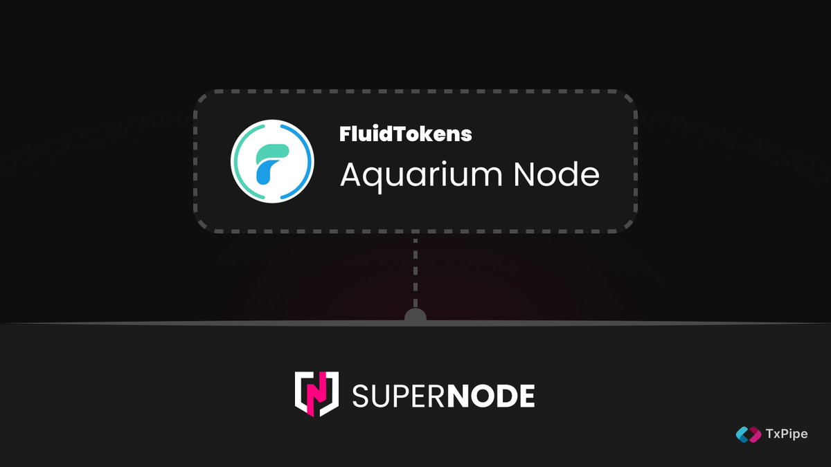 📢 We're working with FluidTokens to bring the Aquarium Node into SuperNode!

A simple way for operators and developers to run FluidTokens infrastructure leveraging the SuperNode platform for provisioning, monitoring and updates 🚀