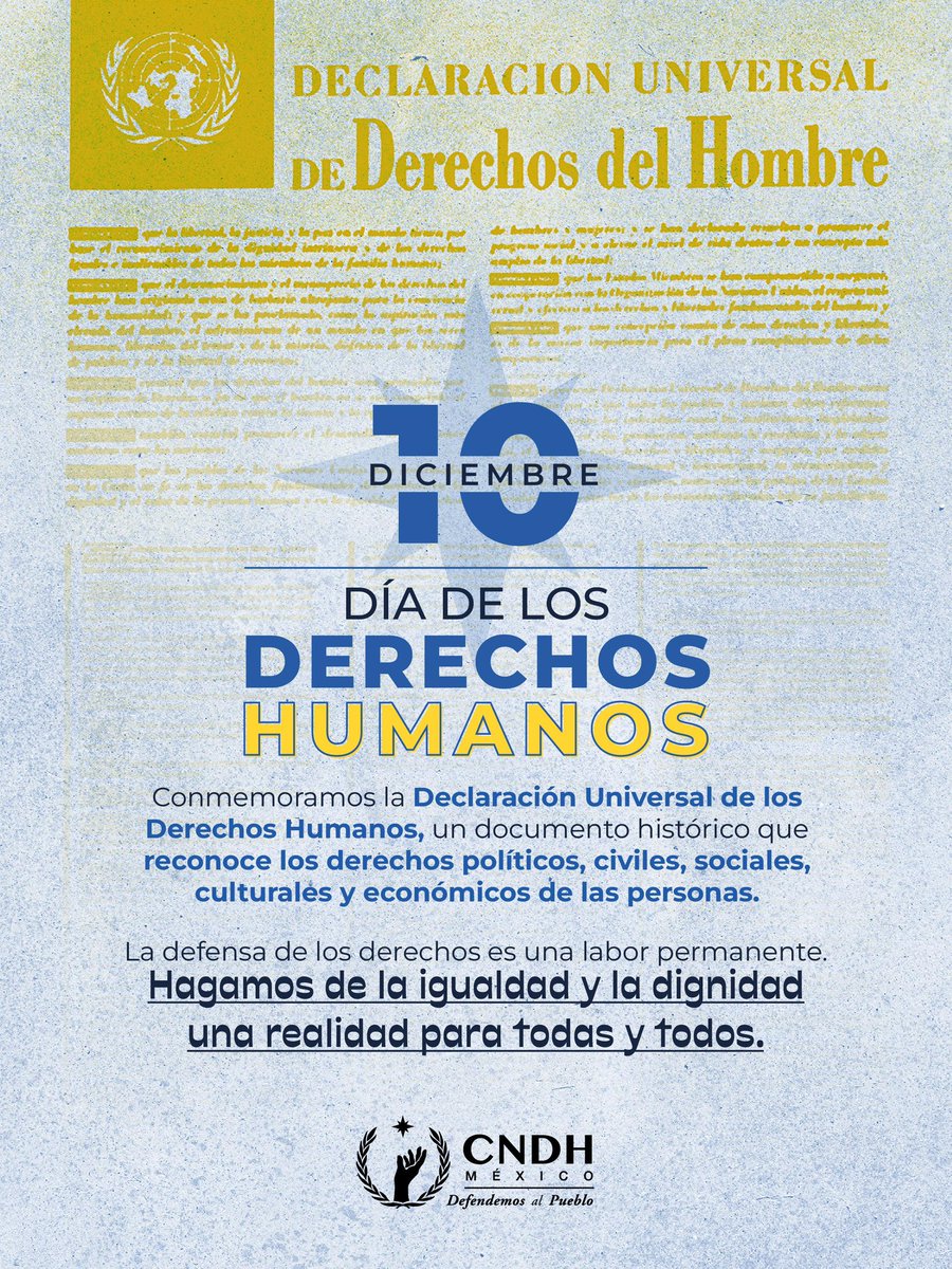 Los derechos humanos nacen con cada persona. Defenderlos es honrar nuestra humanidad compartida. 

#DíaDeLosDDHH 
#DefendemosAlPueblo
